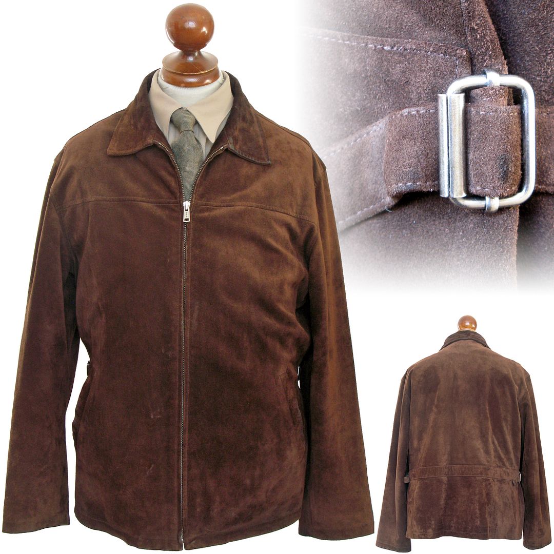 Ralph Lauren Suede Halfbelt leather jacket VintageHaberdashers Blog